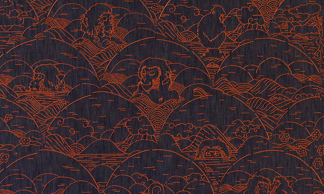 Moooi rivestimento murale Indigo Macaque.