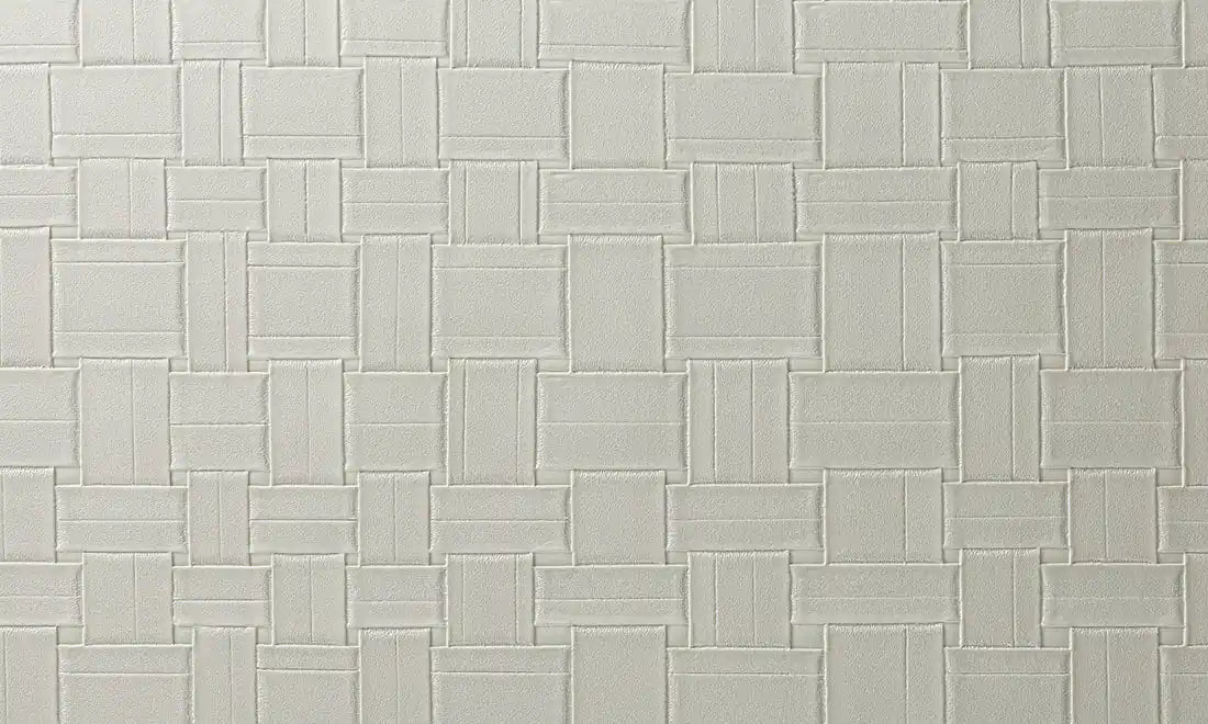 Weave di Arte Walls carta da parati in pelle in tinta unita con motivo geometrico.