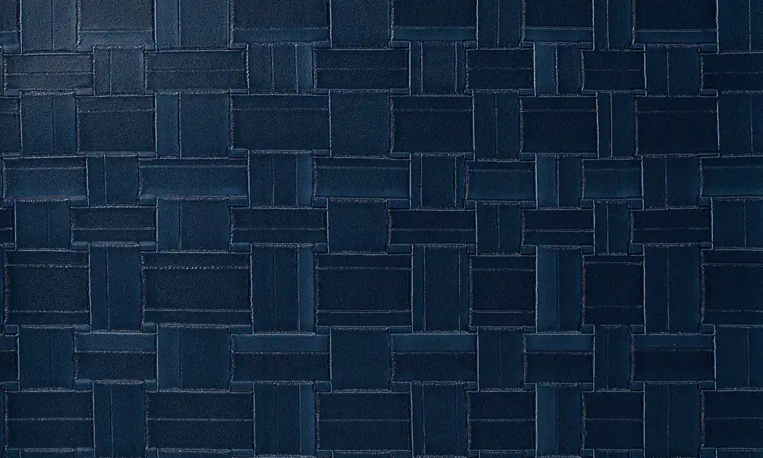 Weave di Arte Walls carta da parati in pelle in tinta unita con motivo geometrico.