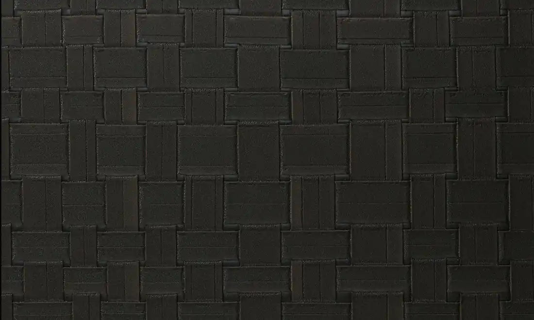 Weave di Arte Walls carta da parati in pelle in tinta unita con motivo geometrico.