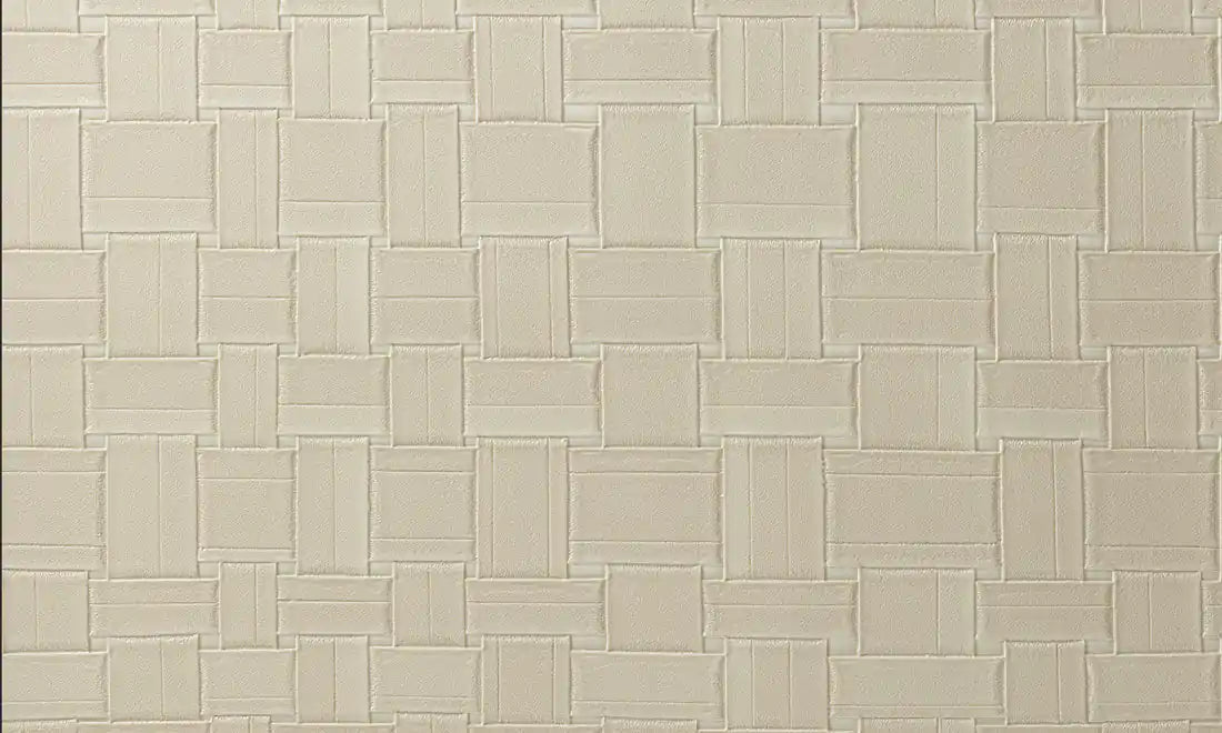 Weave di Arte Walls carta da parati in pelle in tinta unita con motivo geometrico.