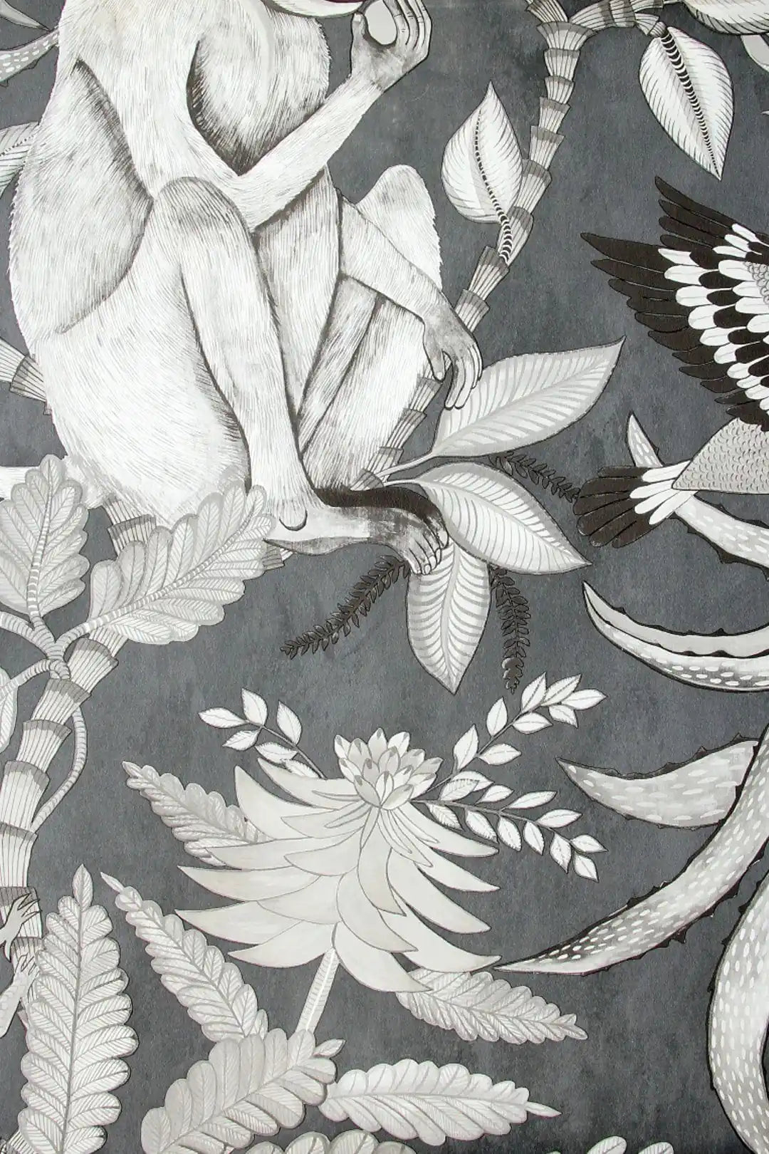 Carta da parati Savuti Bianco e Nero Cole & Son