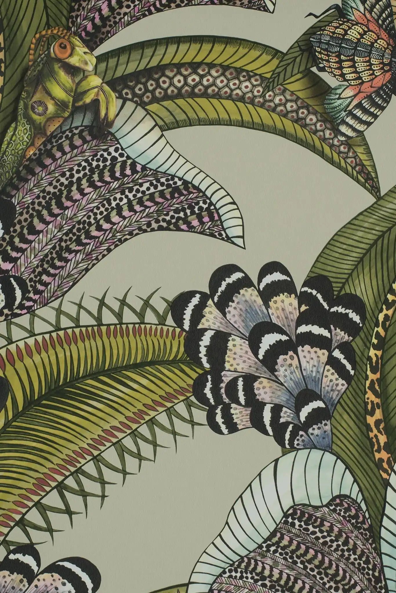 Carta da parati Hoopoe Leaves Crema Cole & Son