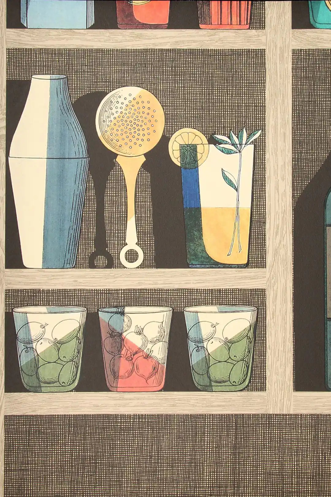 Carta da parati Fornasetti - Cocktails Multicolor Cole & Son