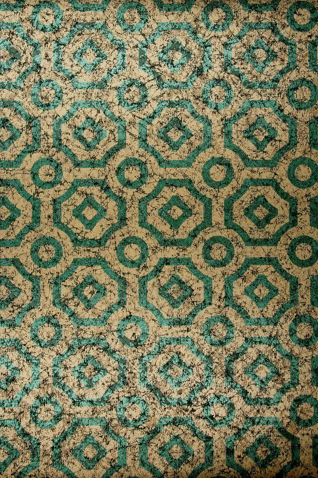 Carta da parati Queen's Quarter Verde/Oro Cole & Son