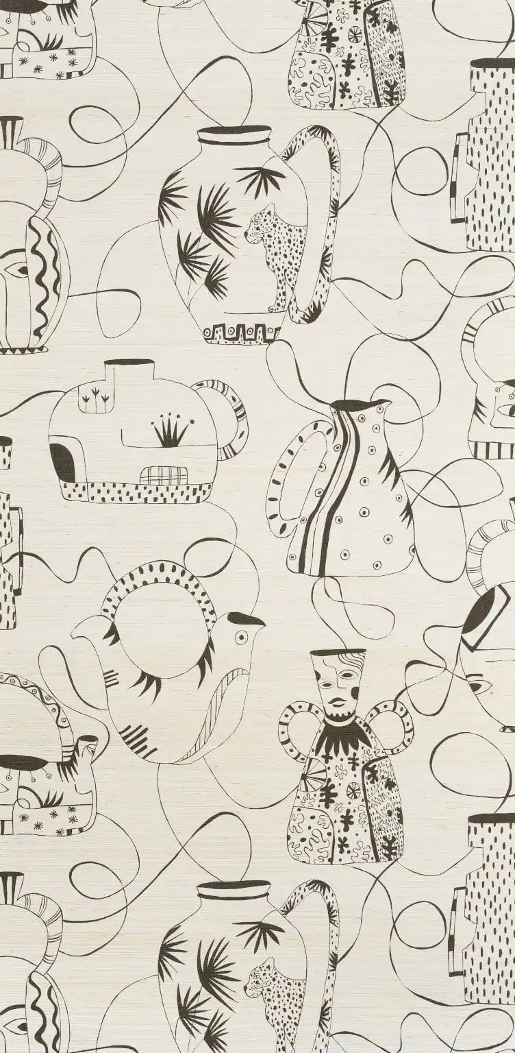 vases masque blanc