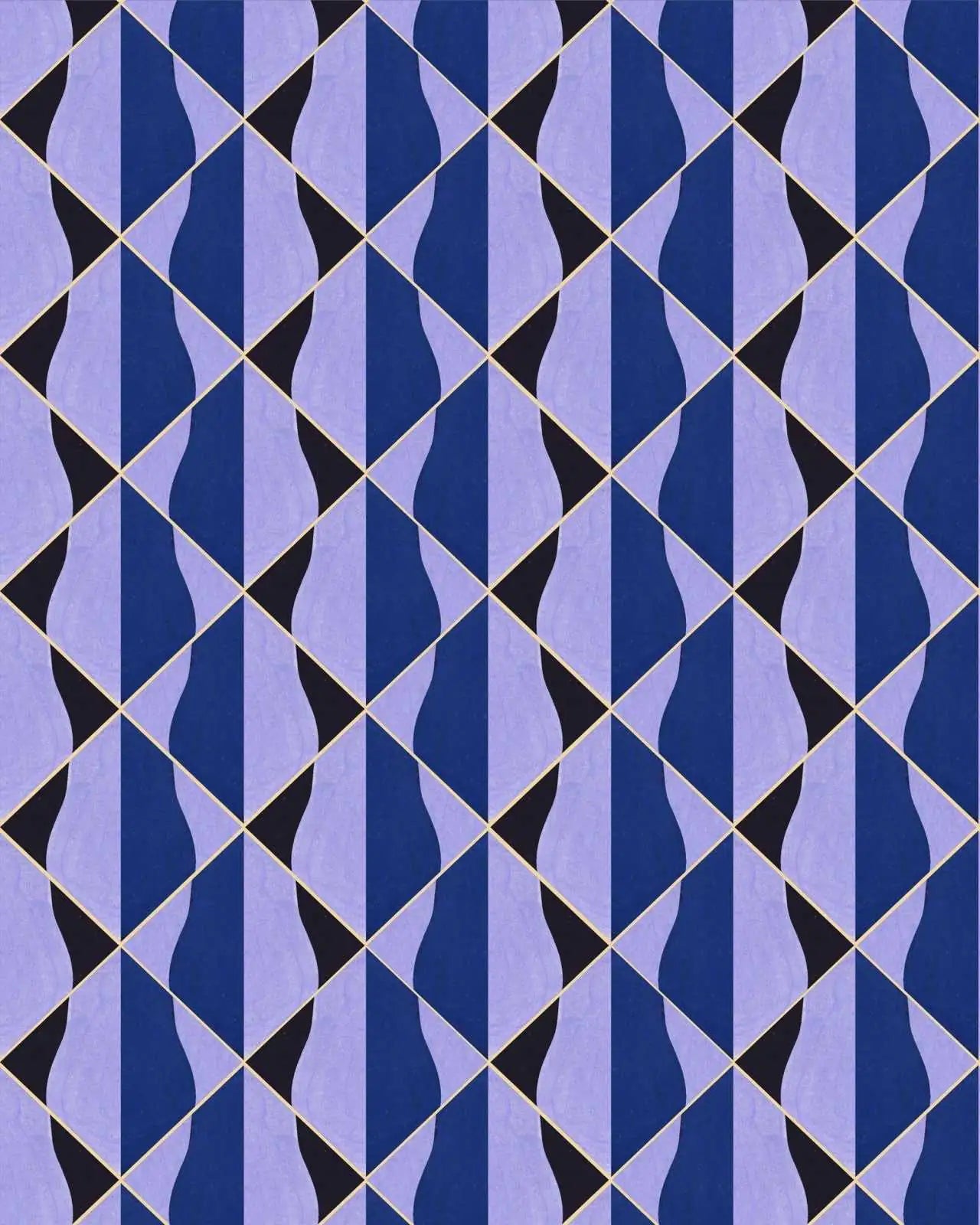 MINDTHEGAP Carta da parati Onde Deco Interni